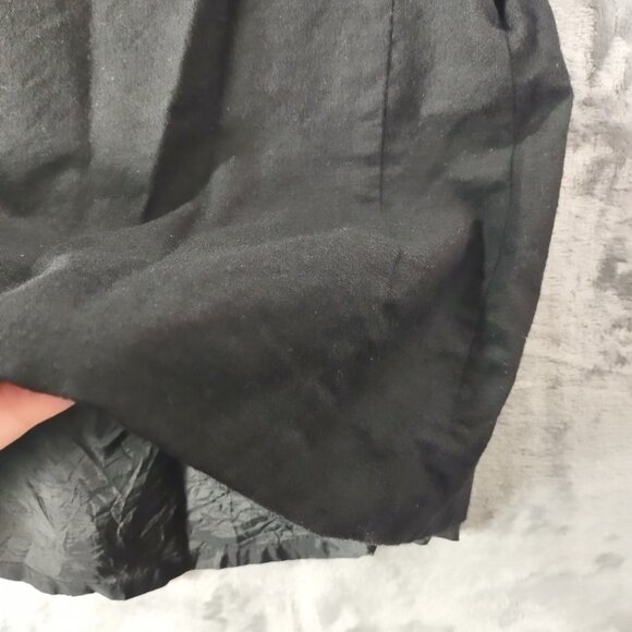 J Crew Womens Black 100% Wool Ruffle Neck Dress 0 Career Lined Classic Office - Picture 11 of 11